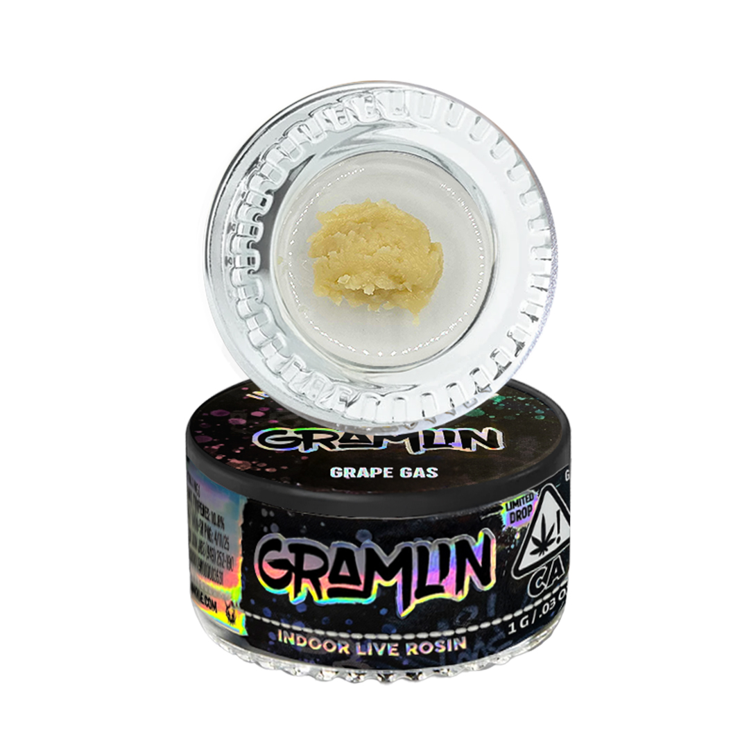 Photograph of product: GRAMLIN INDOOR LIVE ROSIN EXTRACT - GRAPE GAS 1G