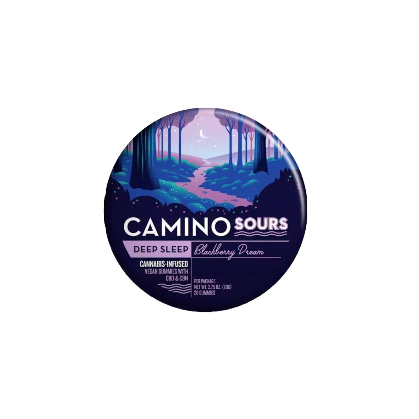 Photograph of product: CAMINO SOURS | BLACKBERRY DREAM | Oui'd | GUMMIES | 200MG | REC
