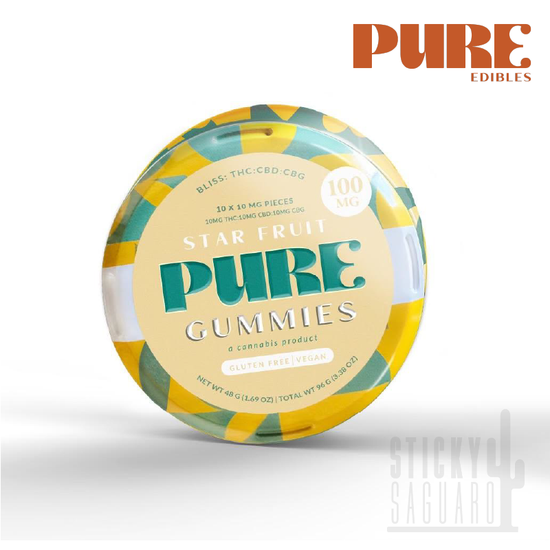 Photograph of product: Pure Gummy Starfruit 1:1:1 TH-oui/CBD/CBG (H) 300mg