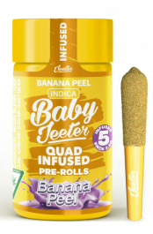 Photograph of product: Baby Jeeter - Banana Peel - 5ct 0.5g Infused Prerolls