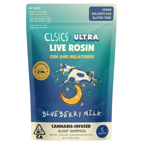 Photograph of product: Blueberry Milk 1:1:1 Rosin Gummies CLSICS