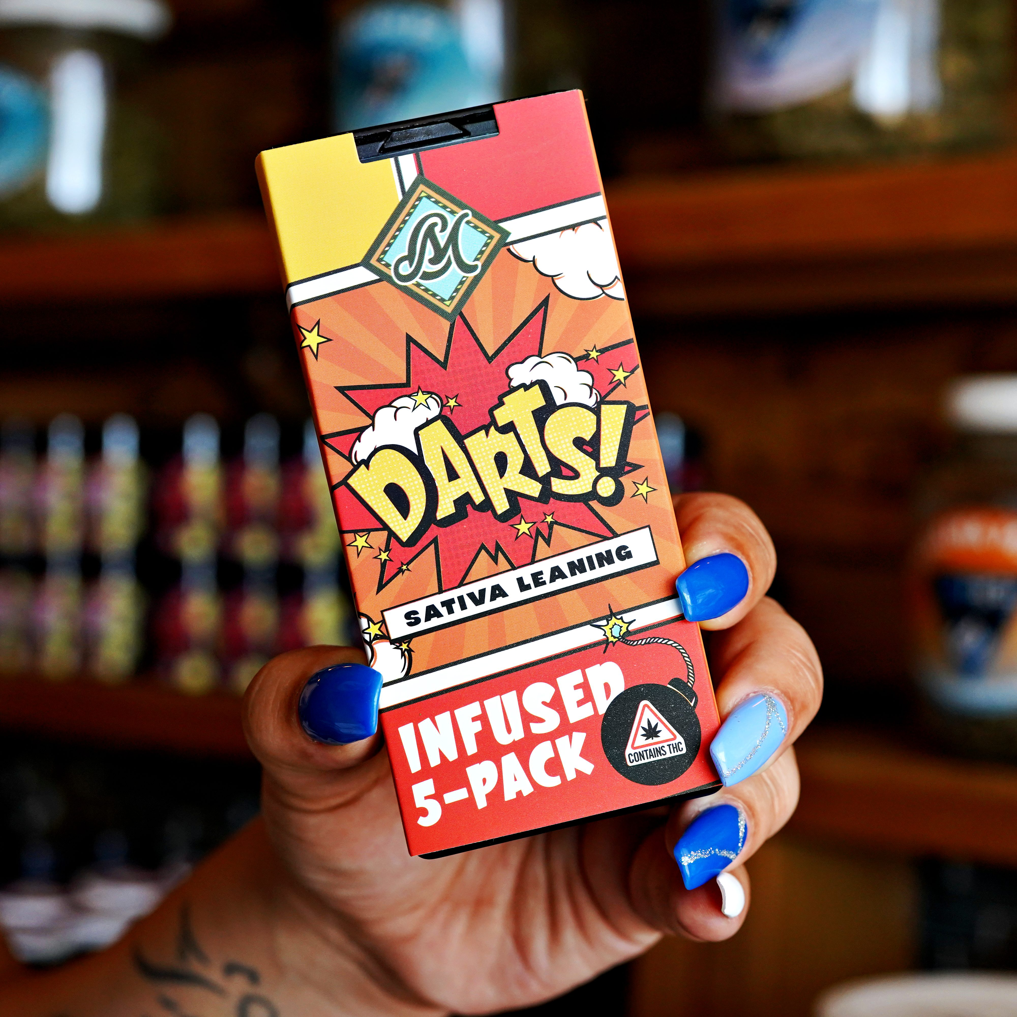 Photograph of product: (Infused Preroll Pack) Lazer Wolf (Purple Joker Badder) 5-pack - 3.5g