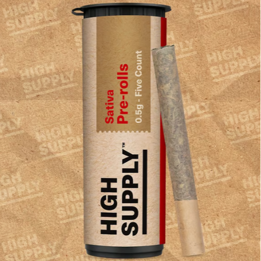 Photograph of product: High Supply | Rollins PreRolls 5Pk 2.5g - Oui'd