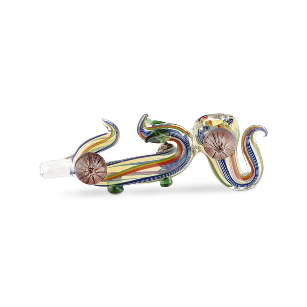 Photograph of product: Custom Glass 6 Rasta Hammer Hand Pipe