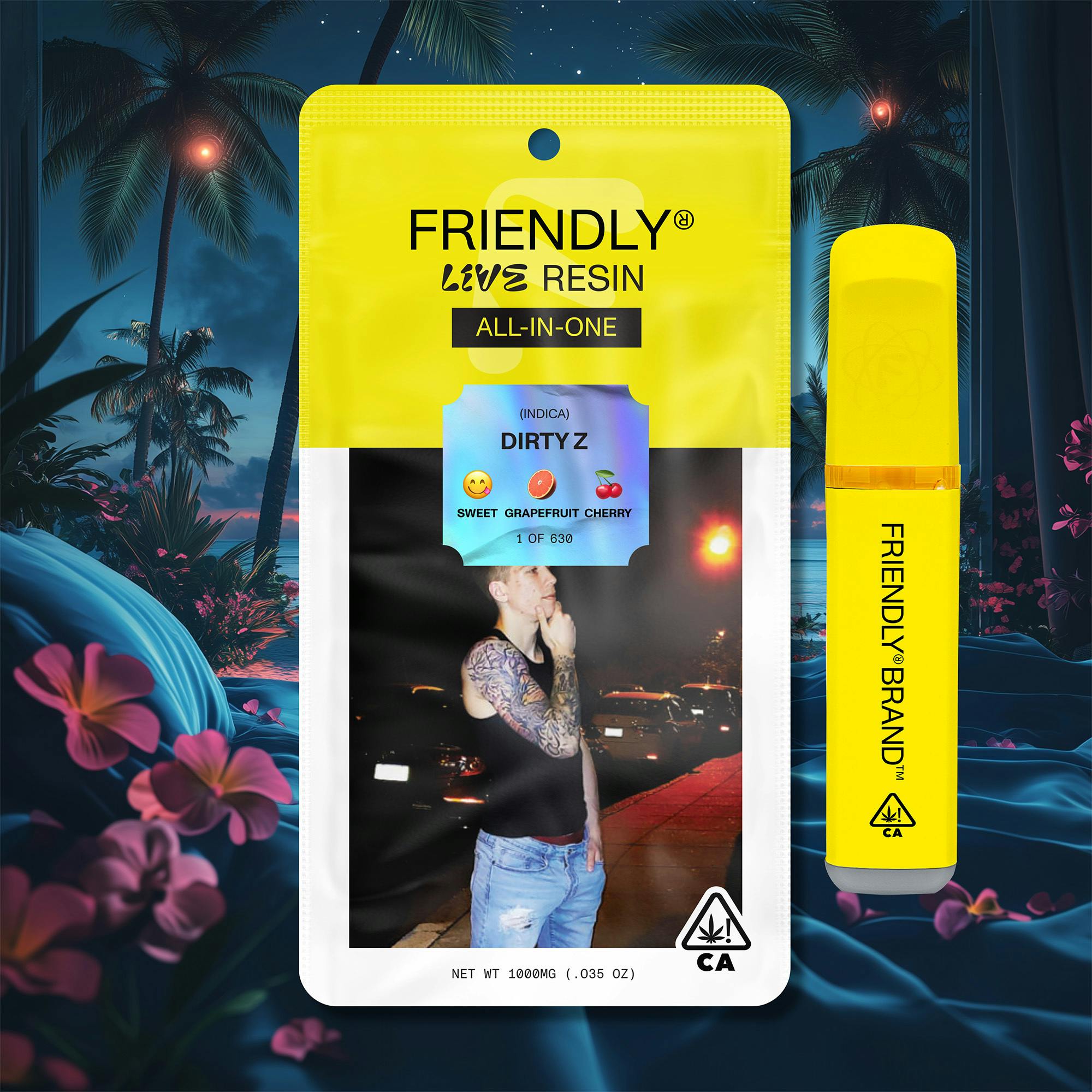 Photograph of product: Dirty Z Live Resin Aio Vape Cart