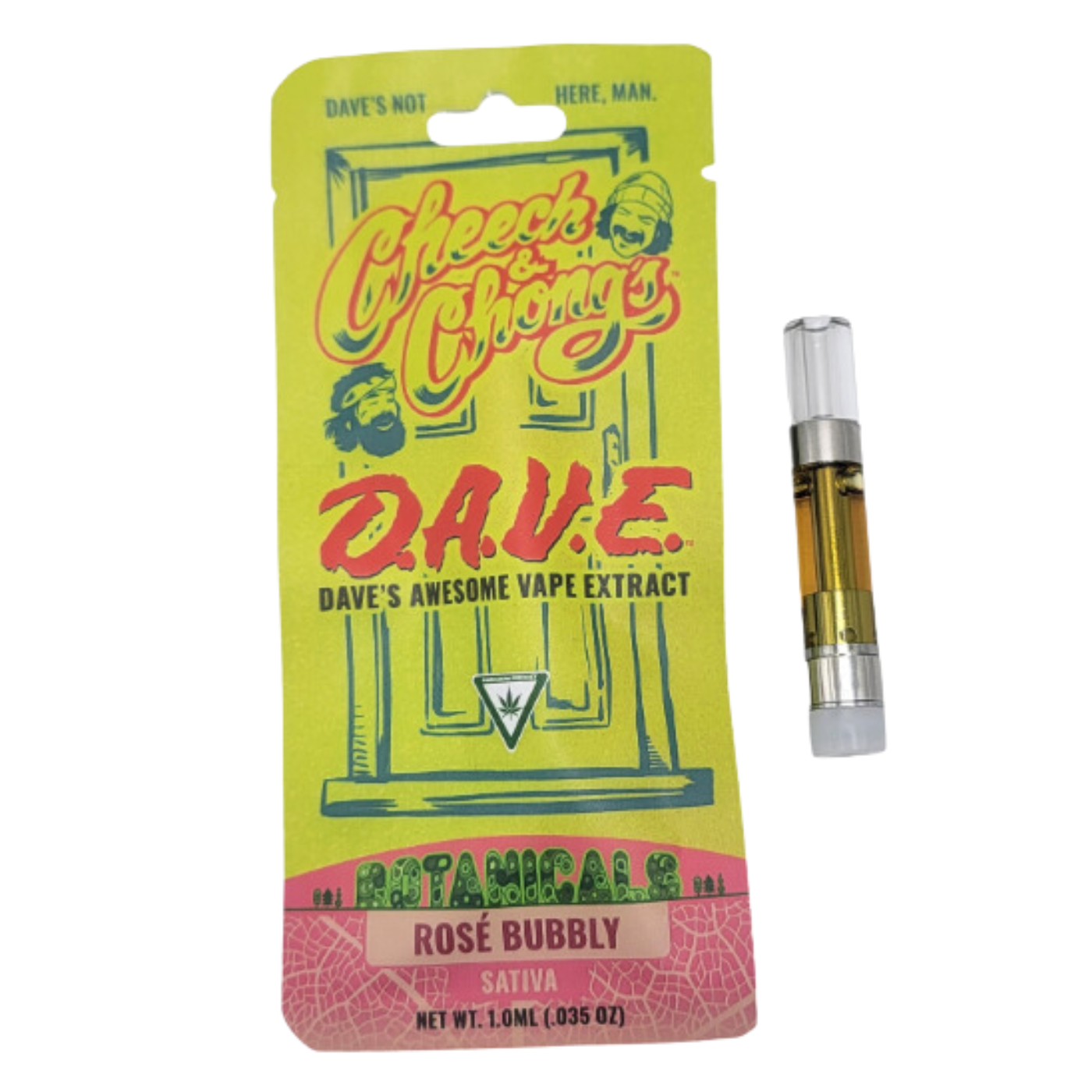 Photograph of product: Cheech & Chong D.A.V.E. Vape - Rose Bubbly Cartridge