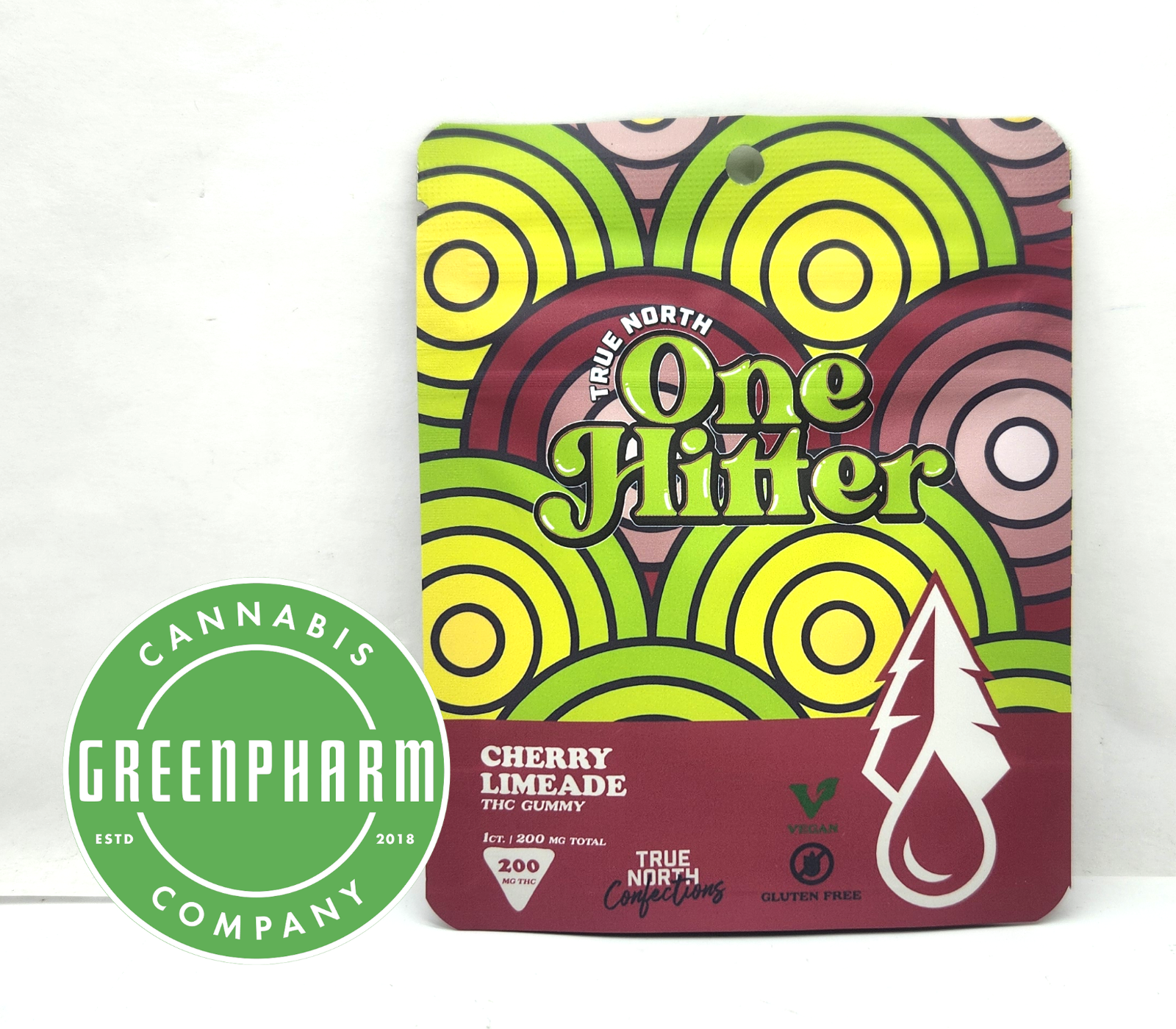 Photograph of product: Edible | True North | Cherry Limeade One HItter Gummy | 200mg