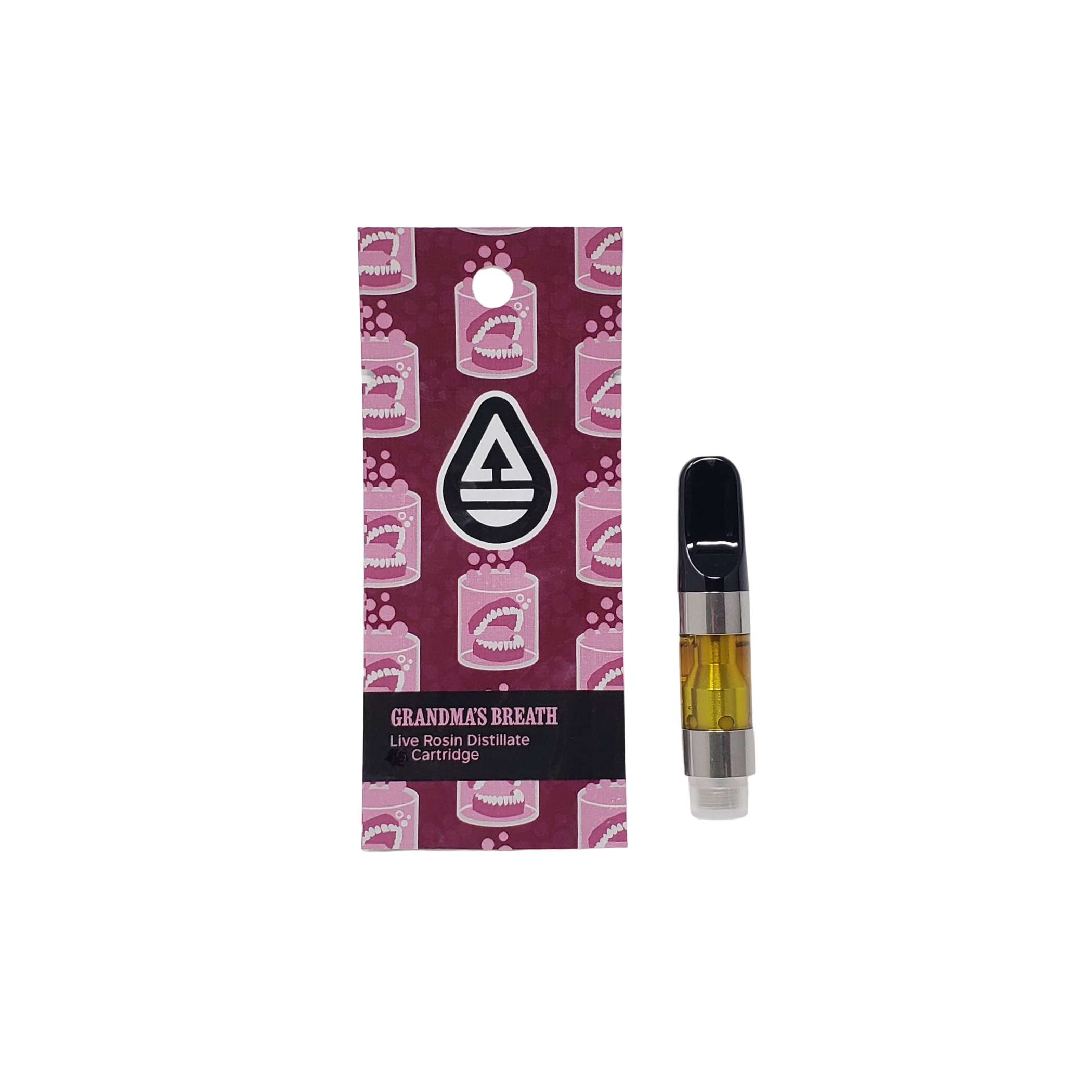 Photograph of product: VP - .5g Grandma's Breath Live Rosin and Distillate Vape Cartridge - Splash/Fresh Coast