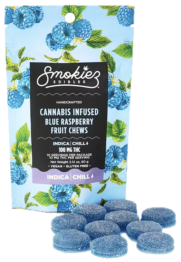 Photograph of product: Blue Raspberry Oui'd Fruit Chews, 10-Pack