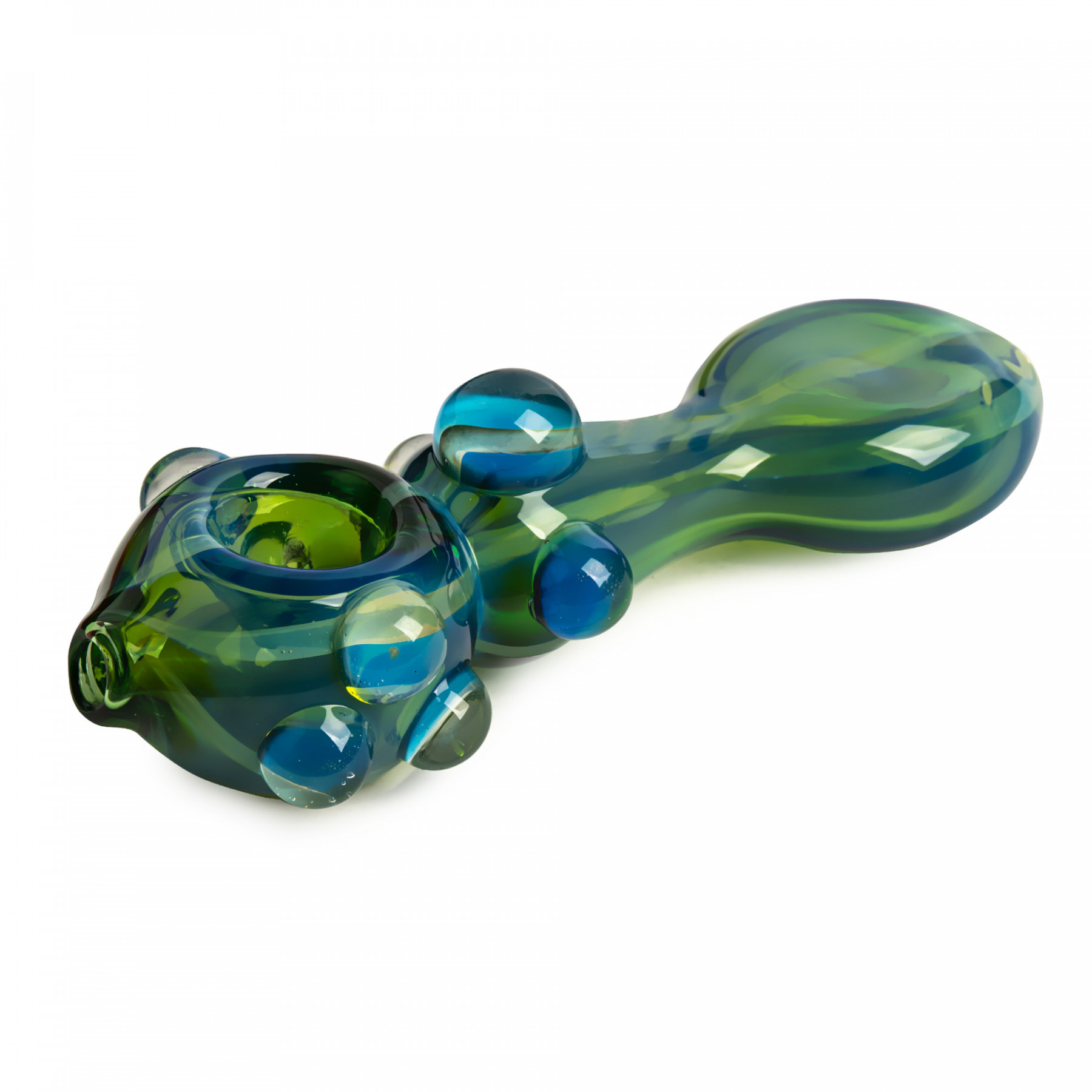 Photograph of product: Red Eye Glass 5" Middle Man Hand Pipe - Green