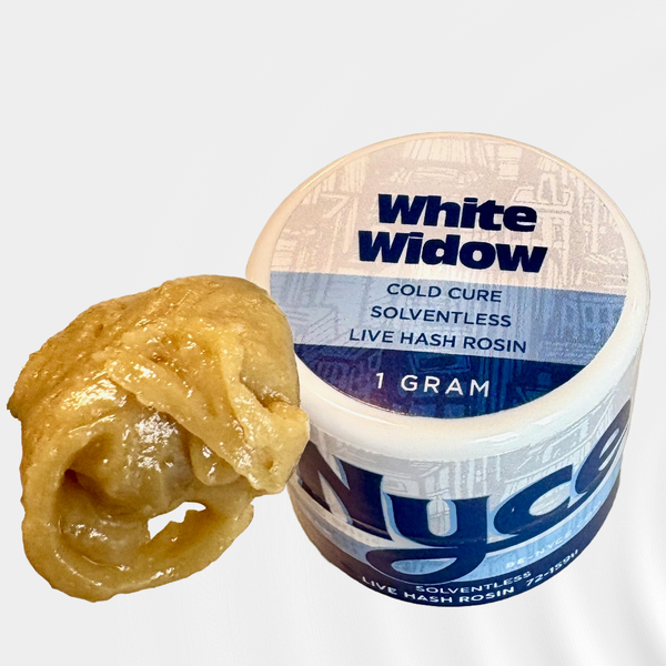 Photograph of Product: Nyce | White Widow | Cold Cure Live Rosin | Concentrate | Sativa-Hybrid