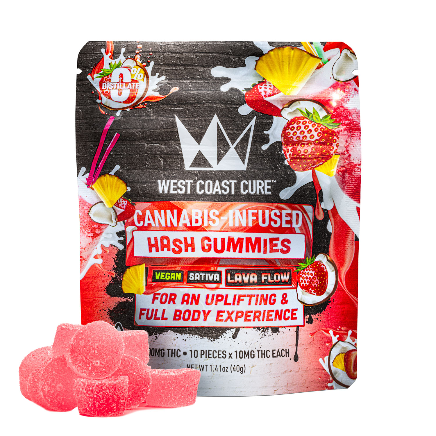 Photograph of product: Ice water au chocolat infused Gummies | Lava Flow | 100mg
