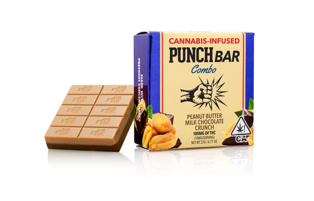 Photograph of product: 100MG Combo Milk Chocolate Peanut Butter Crunch Hash Bar - Peanut Butter Milk Chocolate Crunch