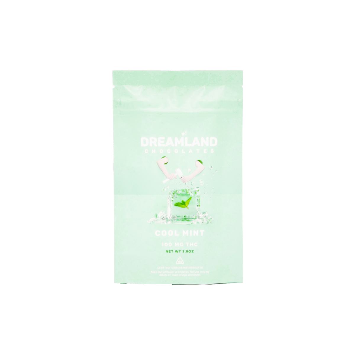 Photograph of product: Mint Chocolate Bar 100mg (10-Pack | 10mg Each)