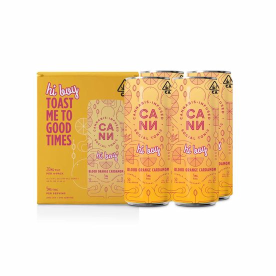 Photograph of product: [CANN] TH-oui Drink 4 Pack - 5mg - Blood Orange Cardamom Hi Boy (H) - 
