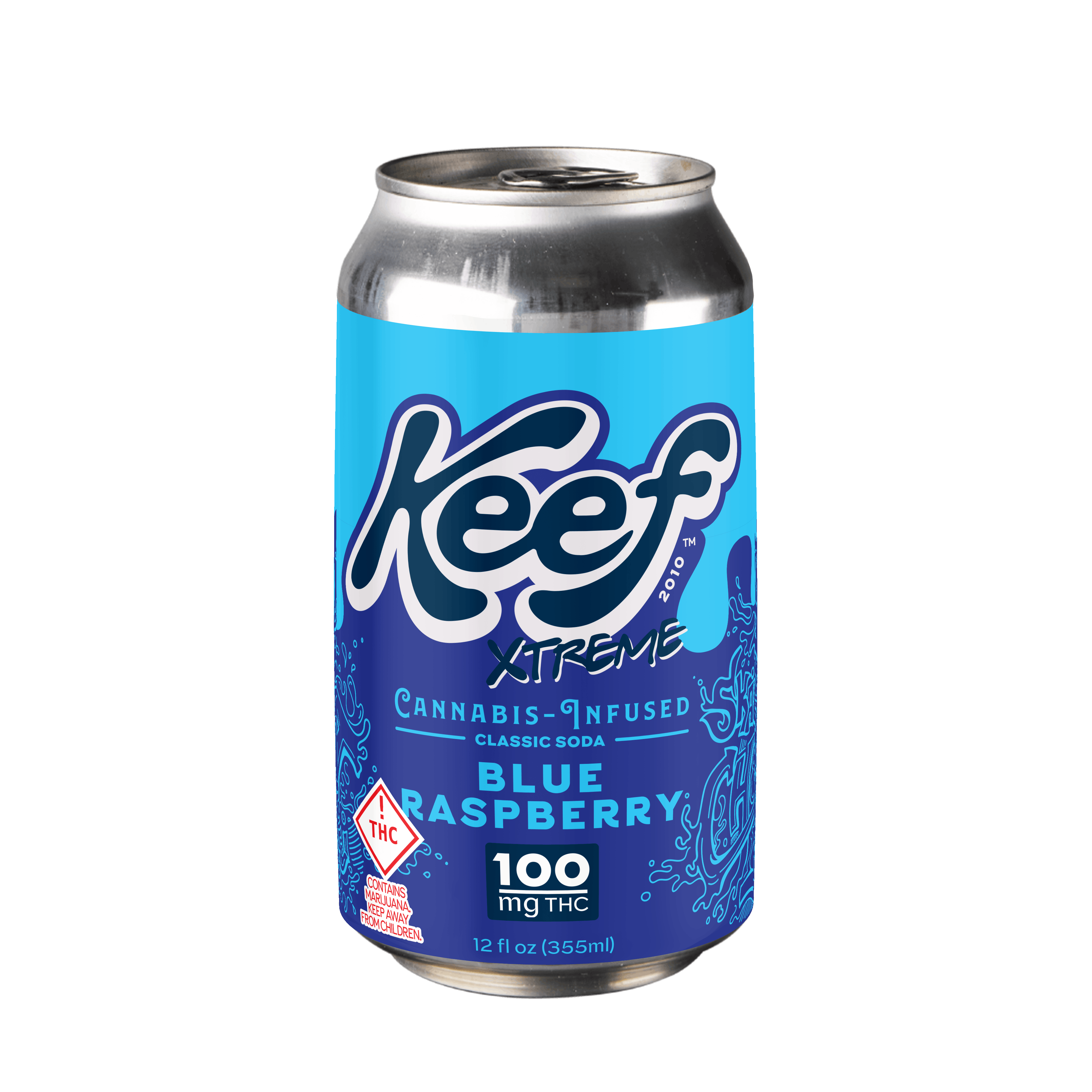 Photograph of Product: 100mg Blue Raspberry Xtreme Classic Soda