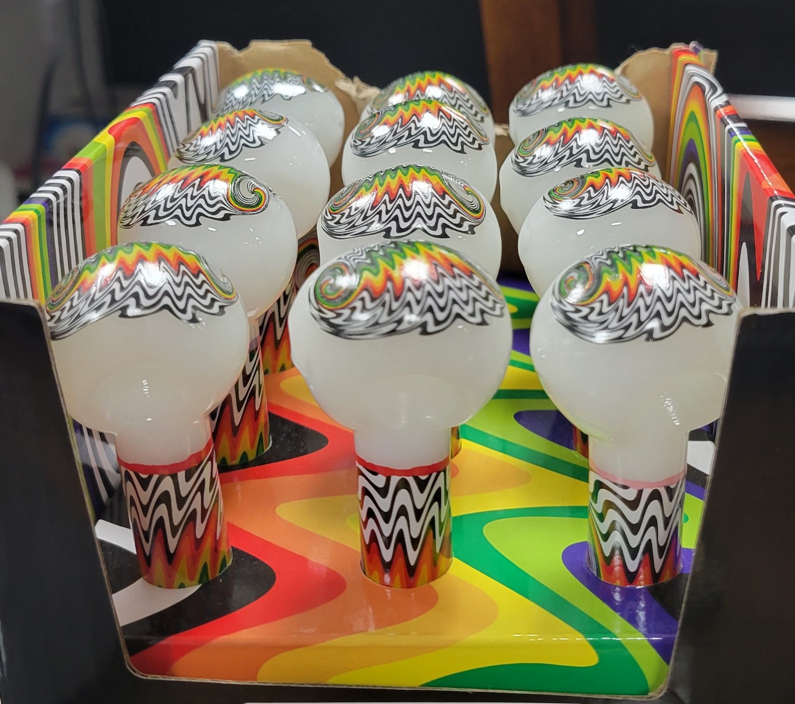 Photograph of product: Funky Colored Glass Pipe - 4"