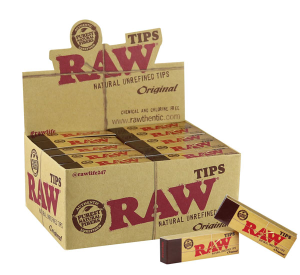 Photograph of product: RAW Natural Unrefined Tips (50 pk)