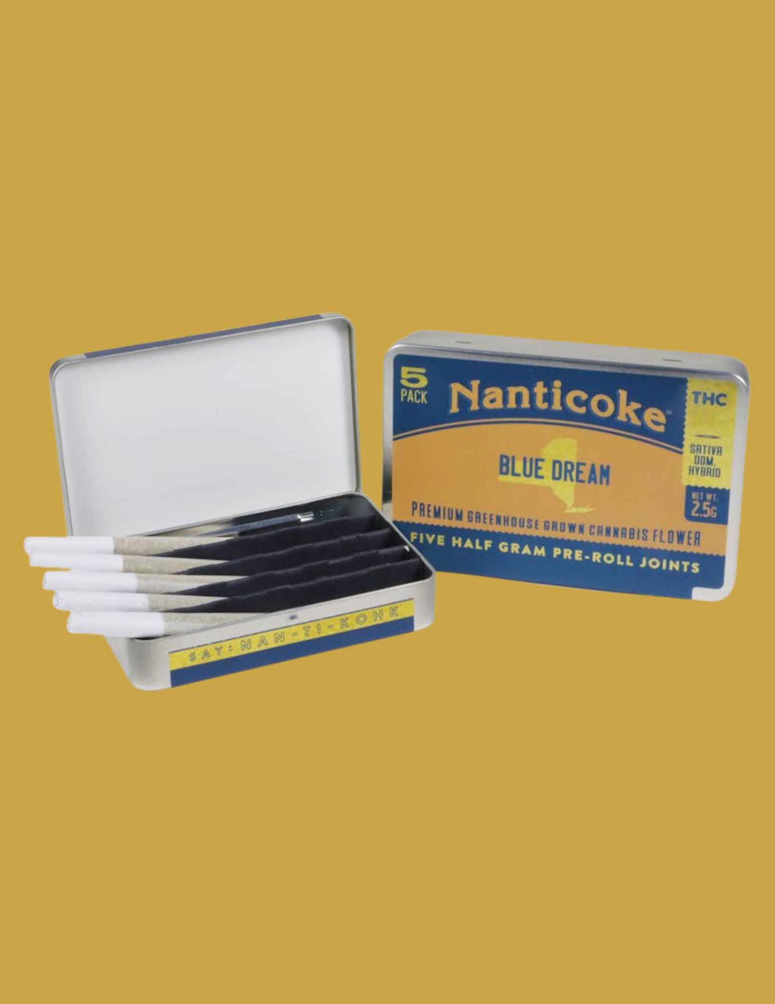 Photograph of product: Nanticoke | Preroll 5pk Blue Dream (SH)