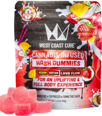 Photograph of product: Lava Flow [S] - 100MG Hash Gummies 10PK