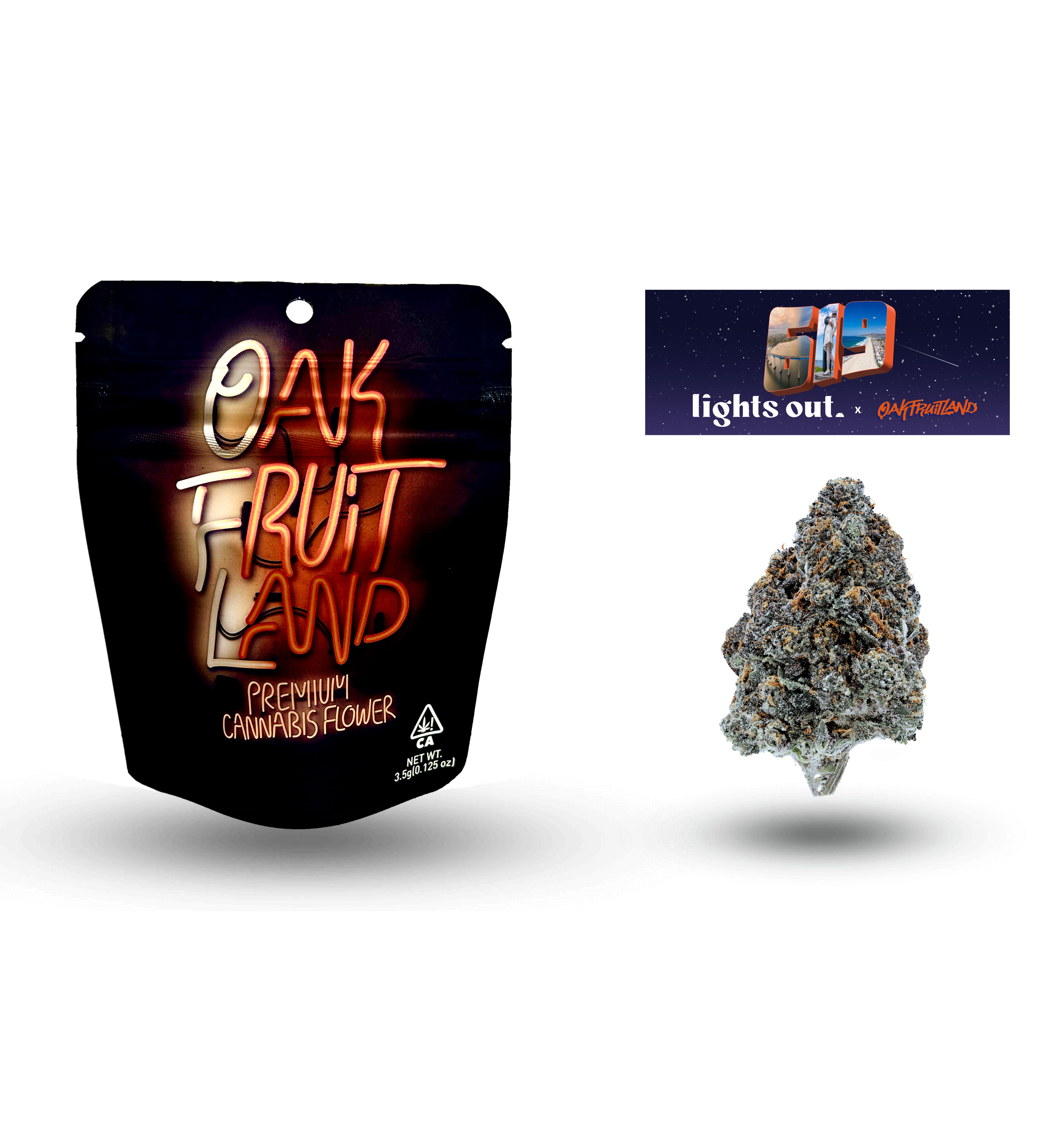 Photograph of product: Oakfruitland - 619 (I-Hybrid) Flower - 7g