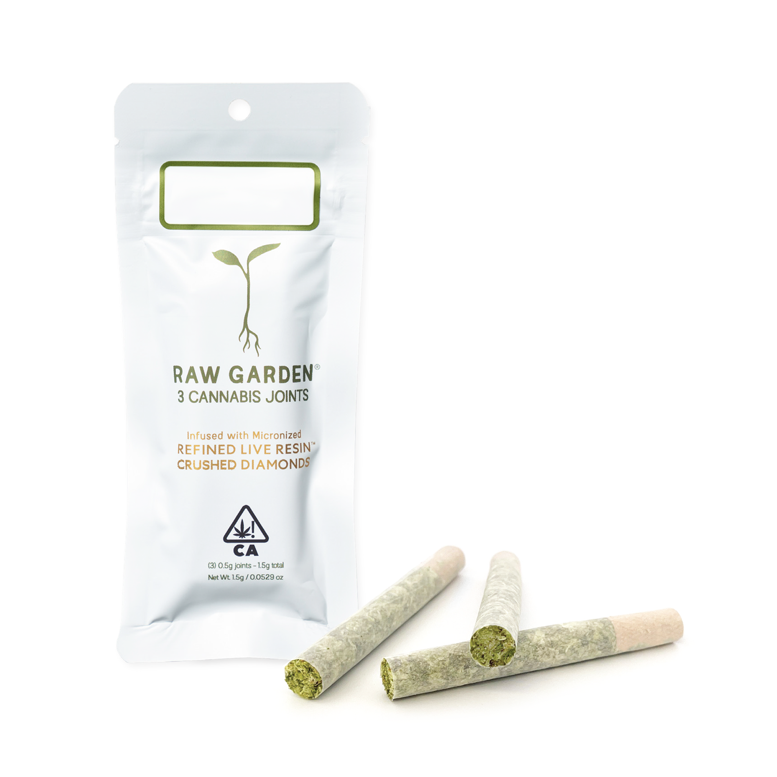 Photograph of product: 24k Magic Crushed Diamond Infused Pre-Roll 3 Pack | 1.5g