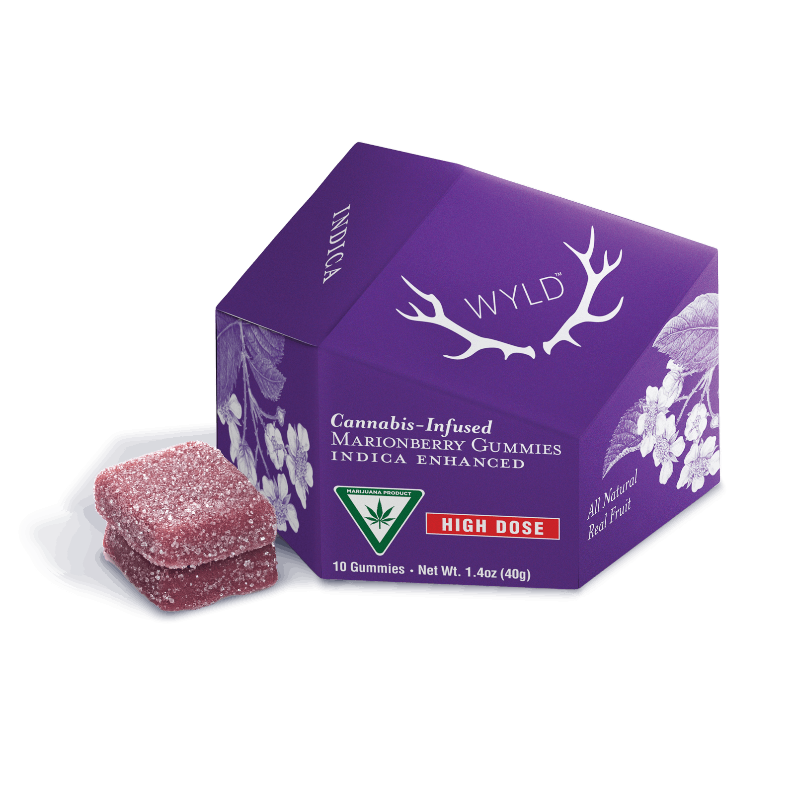 Photograph of product: AU Wyld: Marionberry 200mg Gummies