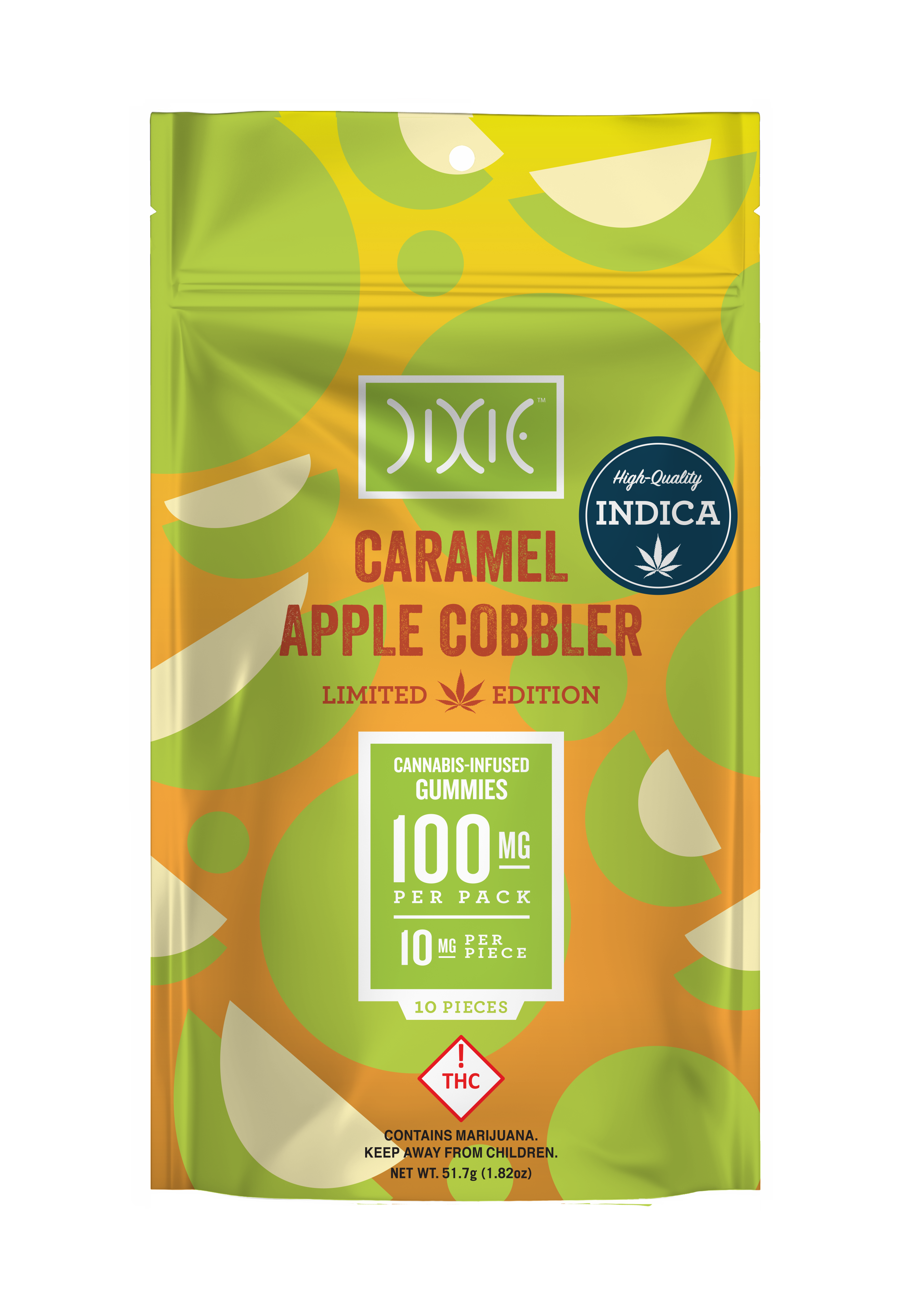 Photograph of product: Dixie - Limited Edition Gummies - 100mg - Caramel Apple Cobbler (H)