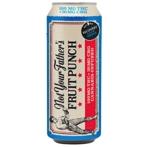 Photograph of product: Not Your Father's Fruit Punch 5:1 TH-oui:CBG Canned Beverage 120mg 16oz