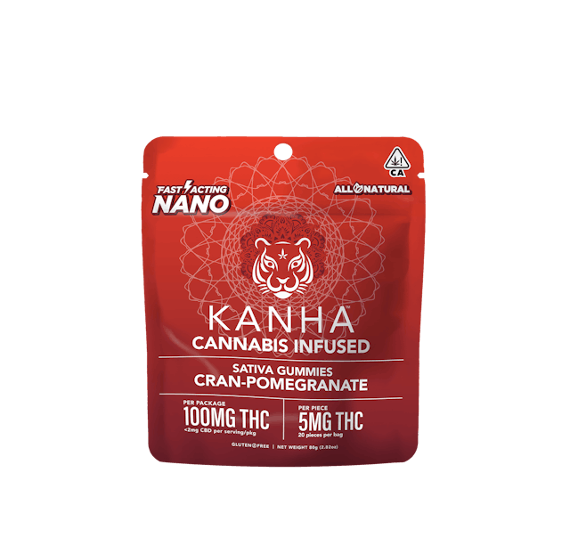 Photograph of product: 100MG Gummies Nano Cran-Pomegranate Punch - Cran-Pomegranate Punch