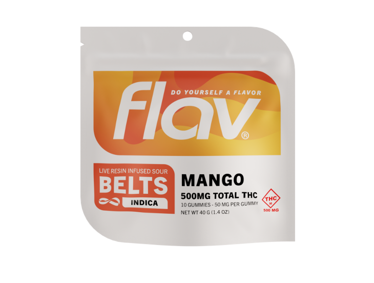Photograph of product: 500mg Live Resin Gummies | Mango Belts