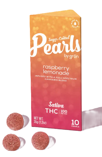 Photograph of product: Pearls Raspberry Lemonade Oui'd 100mg [F67]