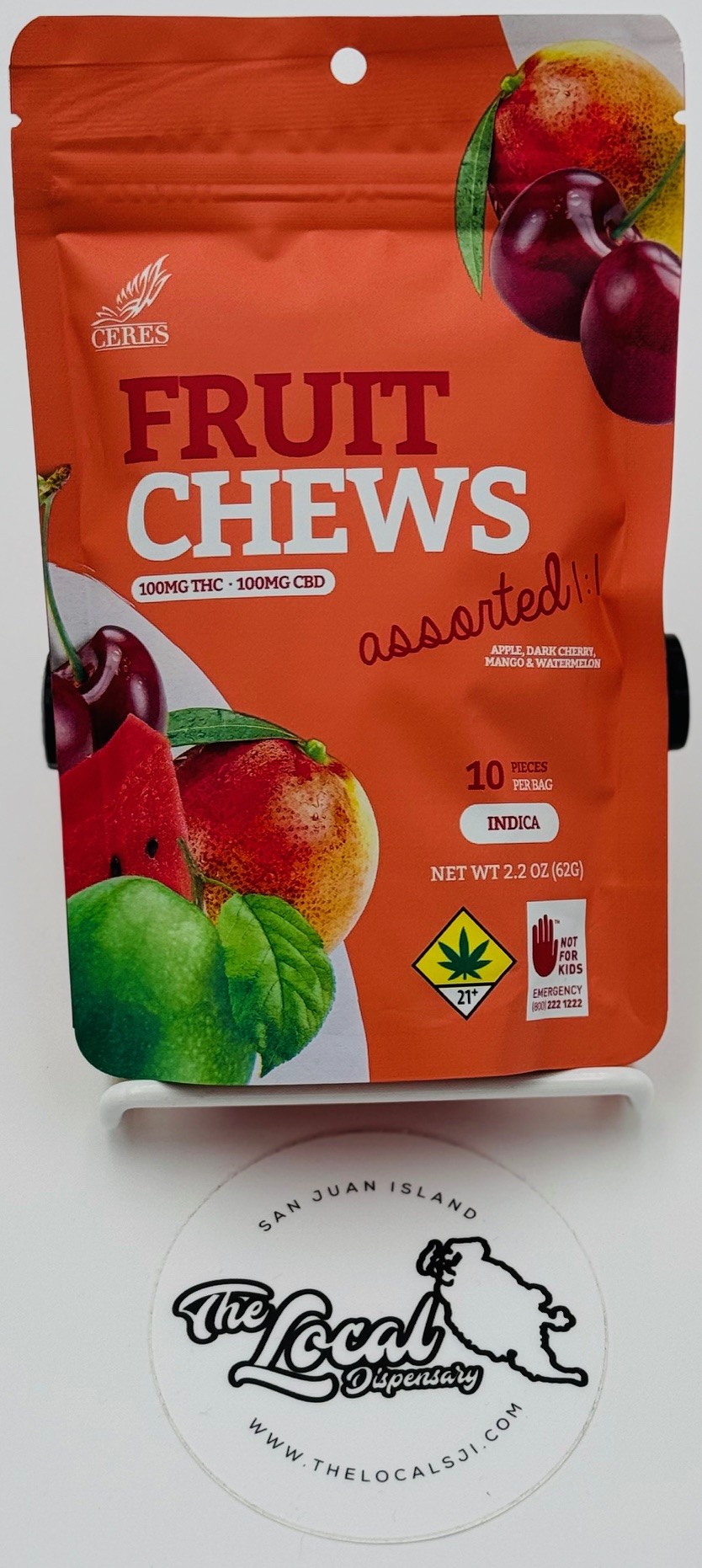 Photograph of product: Assorted 1:1 Fruit Chews - Oui'd 10pk