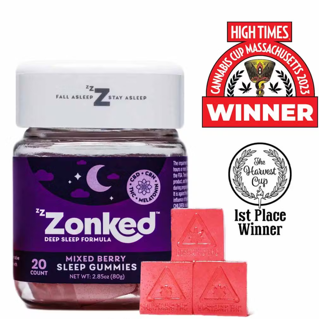 Photograph of product: Zzzonked Mixed Berry + melatonin | Gummies 100mg - Chill