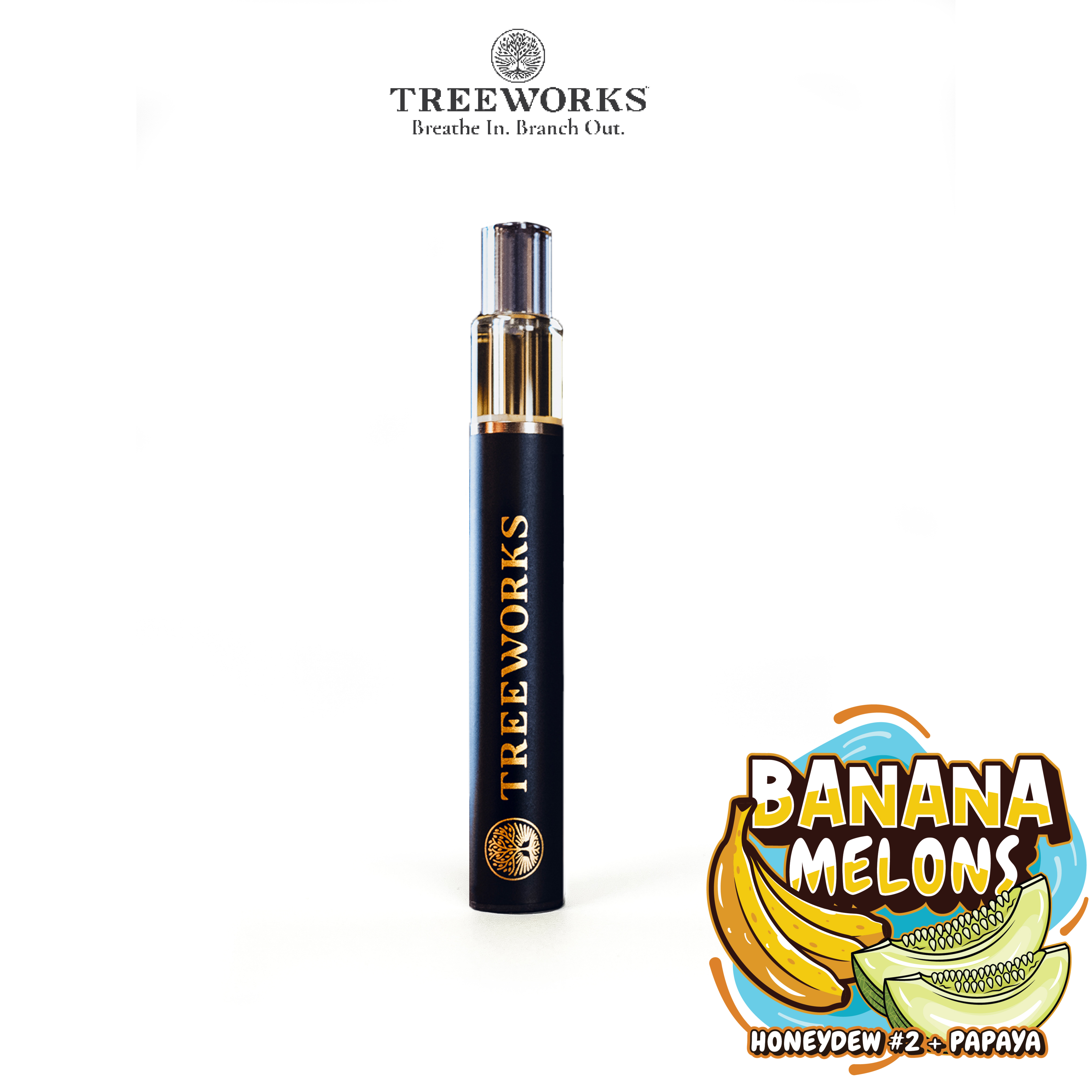 Photograph of product: Banana Melons Wand | Live Rosin | Disposable