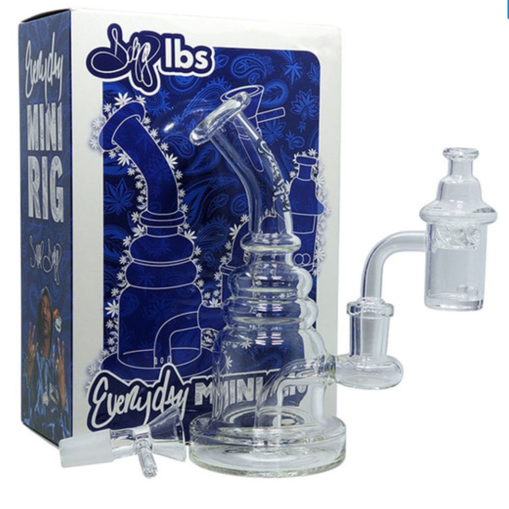 Photograph of product: Dogg Lbs | 6.5" Everyday Mini Rig Water Pipe Box Set w/Banger & Carb Cap