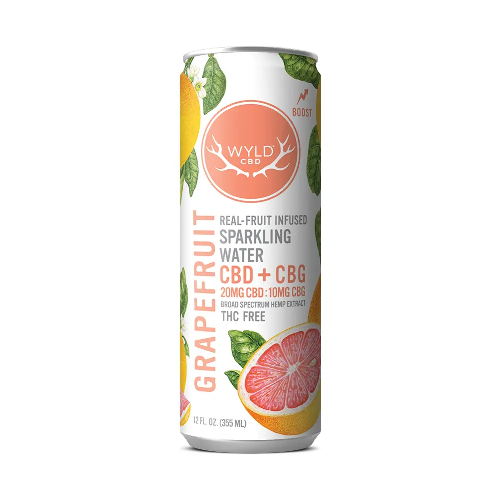 Photograph of product: Grapefruit Sparkling Water CBD:CBG 20:10
