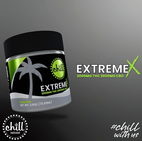 Photograph of product: Extreme X Body Rub | 2000mg Thc : 2000mg Cbd