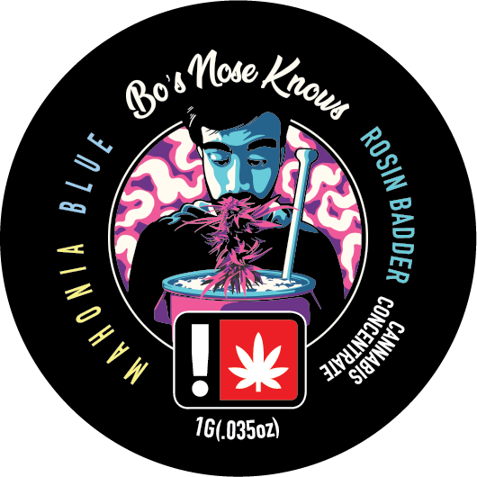 Photograph of product: Bo's Nose Know's - Mahonia Blue - Live Rosin