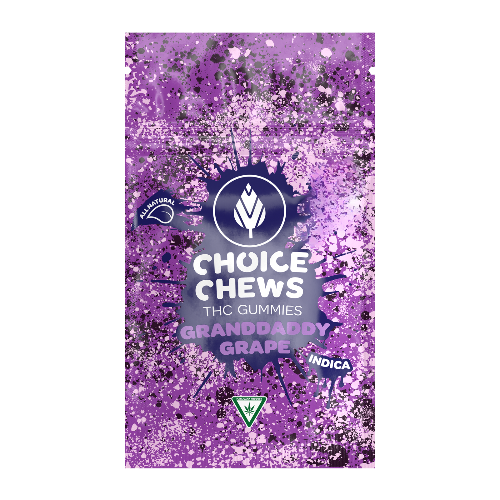 Photograph of product: Choice | Granddaddy Grape | Oui'd | 100MG Gummies | REC
