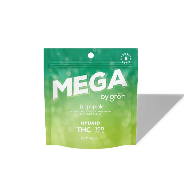 Photograph of product: Grn - Mega Big Apple Gummies 10pk - 100mg