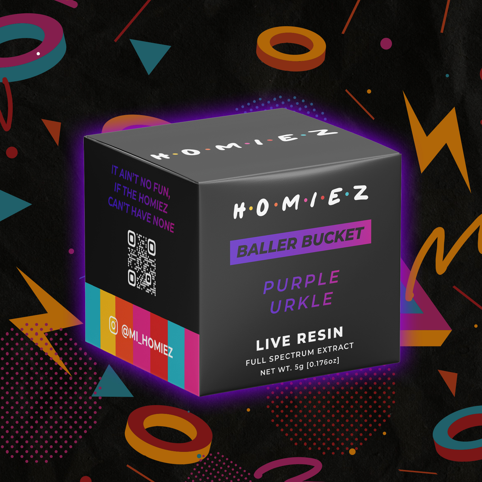 Photograph of product: Homiez Live Resin Baller Bucket Purple Urkle