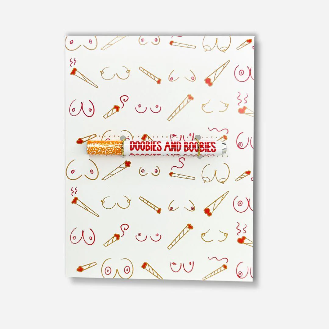 Photograph of product: Kush Kard Doobies & Boobies One Hitter Greeting Card