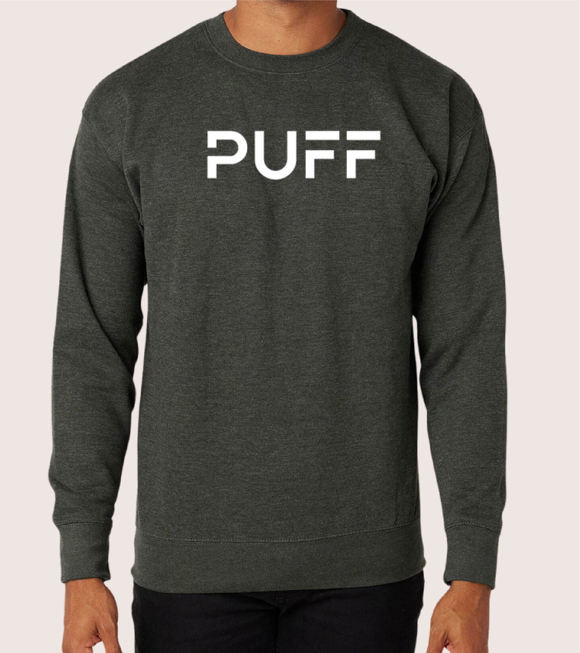 Photograph of product: Heather Grey Puff Crew Neck-S