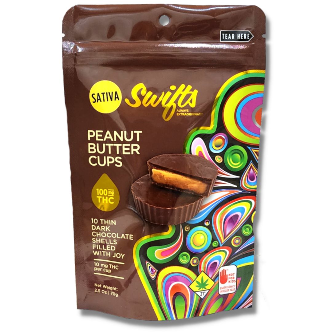 Photograph of product: Dark Choc. Peanut Butter Cup Oui'd 10pk (Swifts)