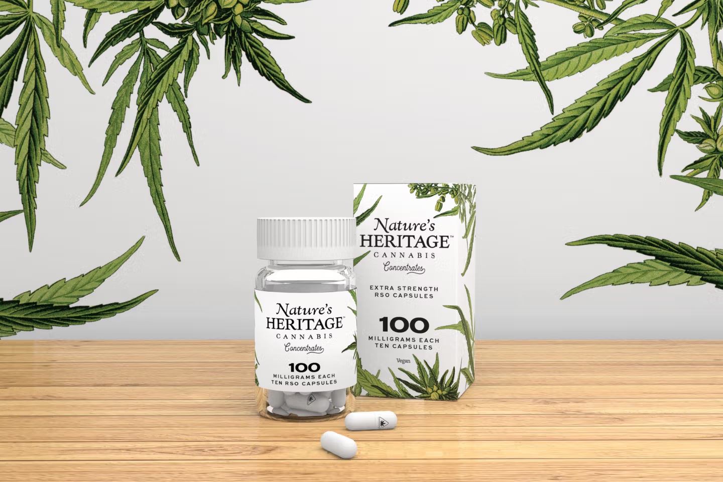 Photograph of product: Nature's Heritage RSO Capsule - 10mg x 10