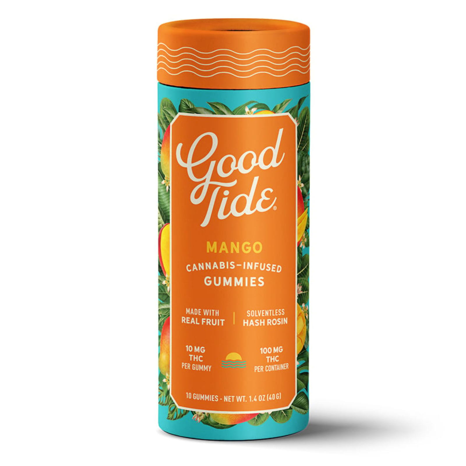 Photograph of product: Good Tide | Mango MELLOW | au chocolat Rosin Gummies | 200mg