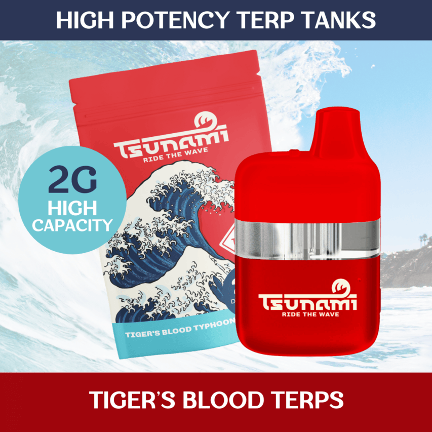Photograph of Product: TSUNAMI 2G TIGER'S BLOOD TYPHOON DISPOSABLE CARTRIDGE