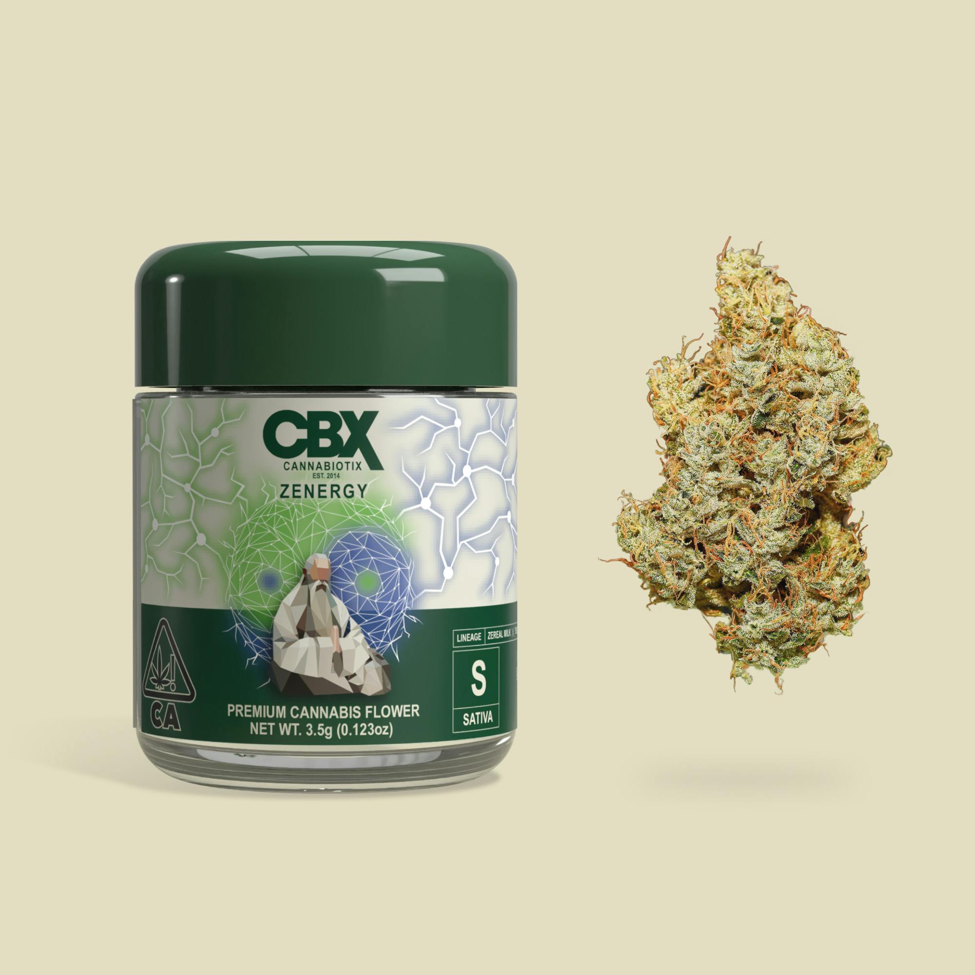 Photograph of product: CBX | ZENERGY | FLOWER | 3.5G