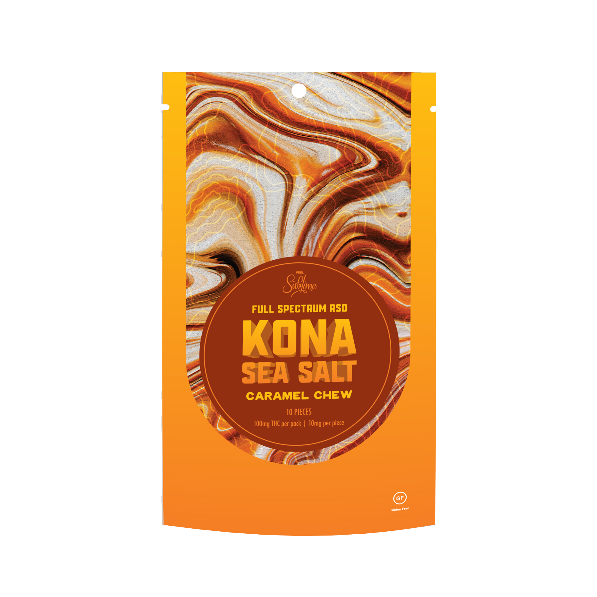 Photograph of product: CARAMEL CHEWS KONA SEA SALT 100MG